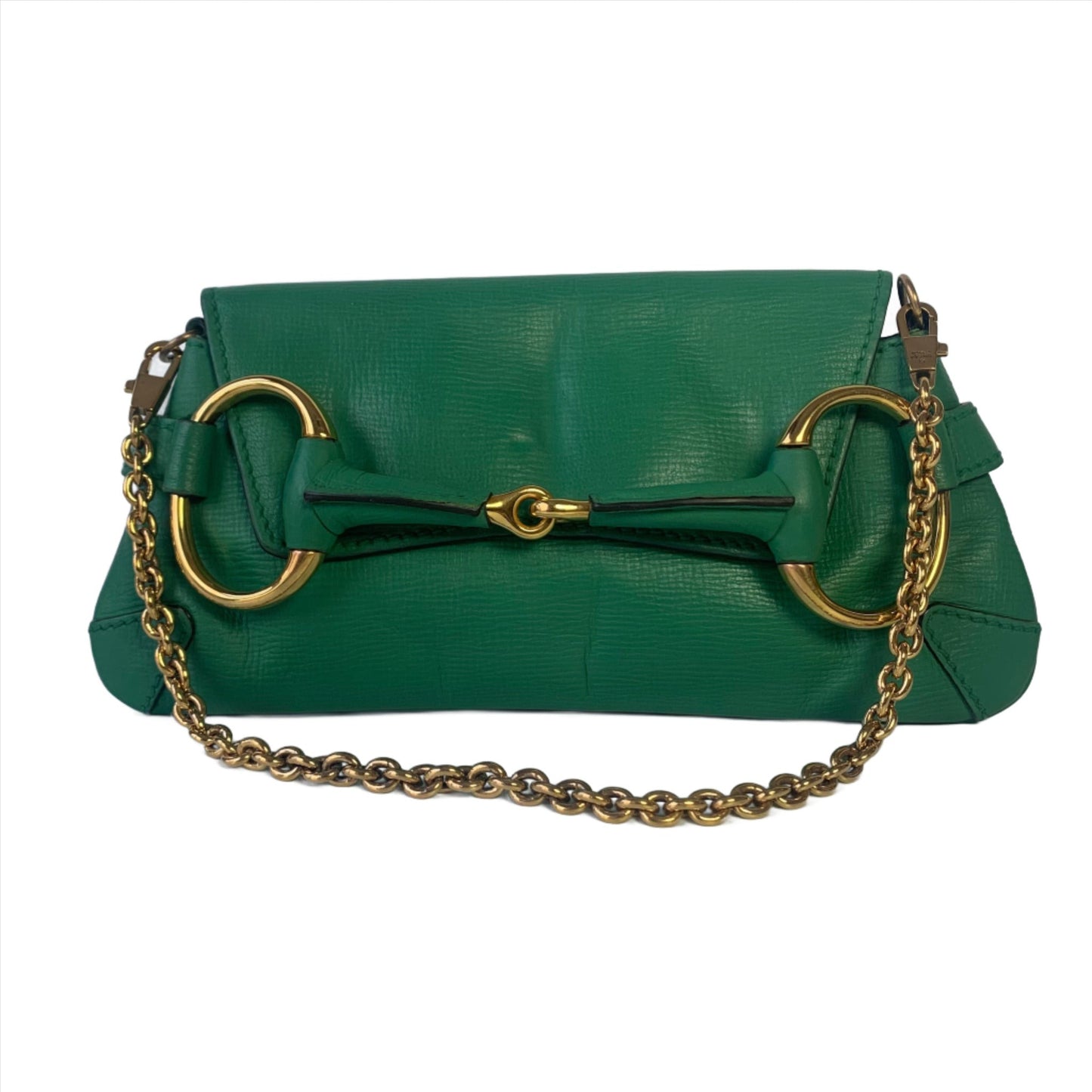 Gucci Horsebit Leather Green Small Chain Shoulder Bag