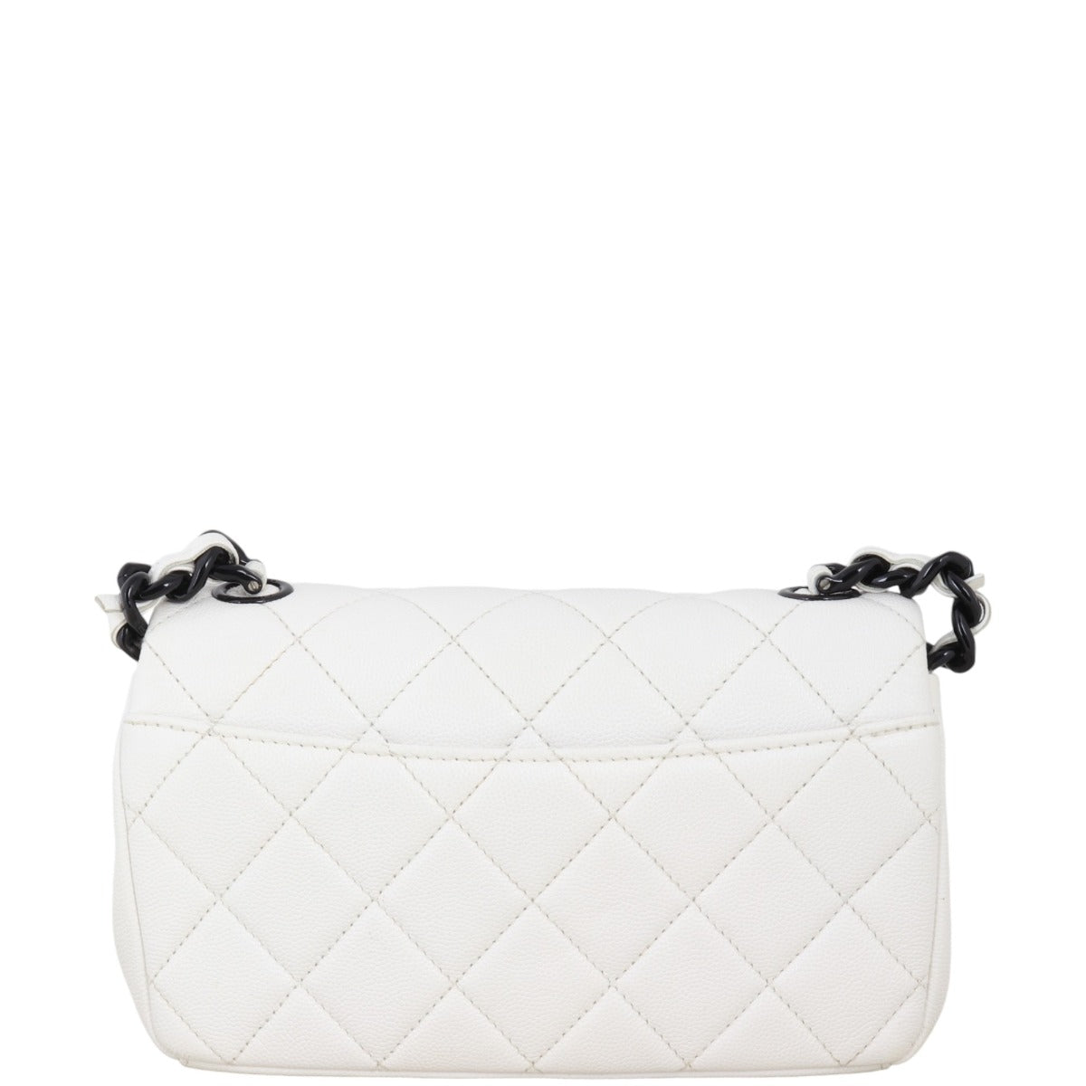 Chanel My Everything Flap Small Handbag Quilted White Crossbody Bag