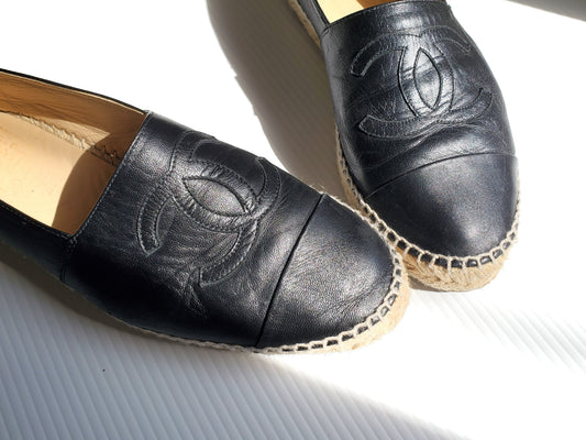 Chanel Leather Espadrilles 42 Accessory