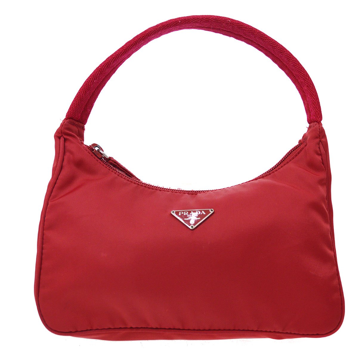 Prada Hobo Bag Nylon Red Shoulder Bag