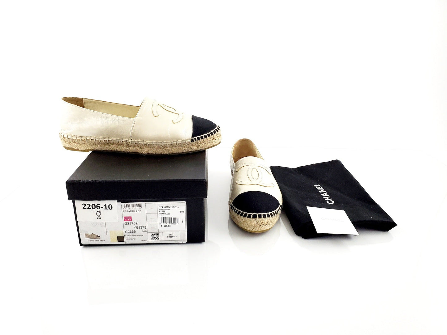 Chanel Lambskin CC Espadrilles 38 Accessory