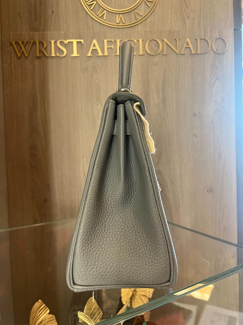 Gucci Hermes Kelly Retourne Veau Togo Vert Amande Travel Bag