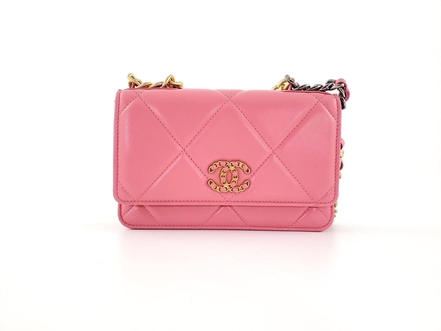 Chanel New 19 Pink Wallet on the Chain WOC Bag