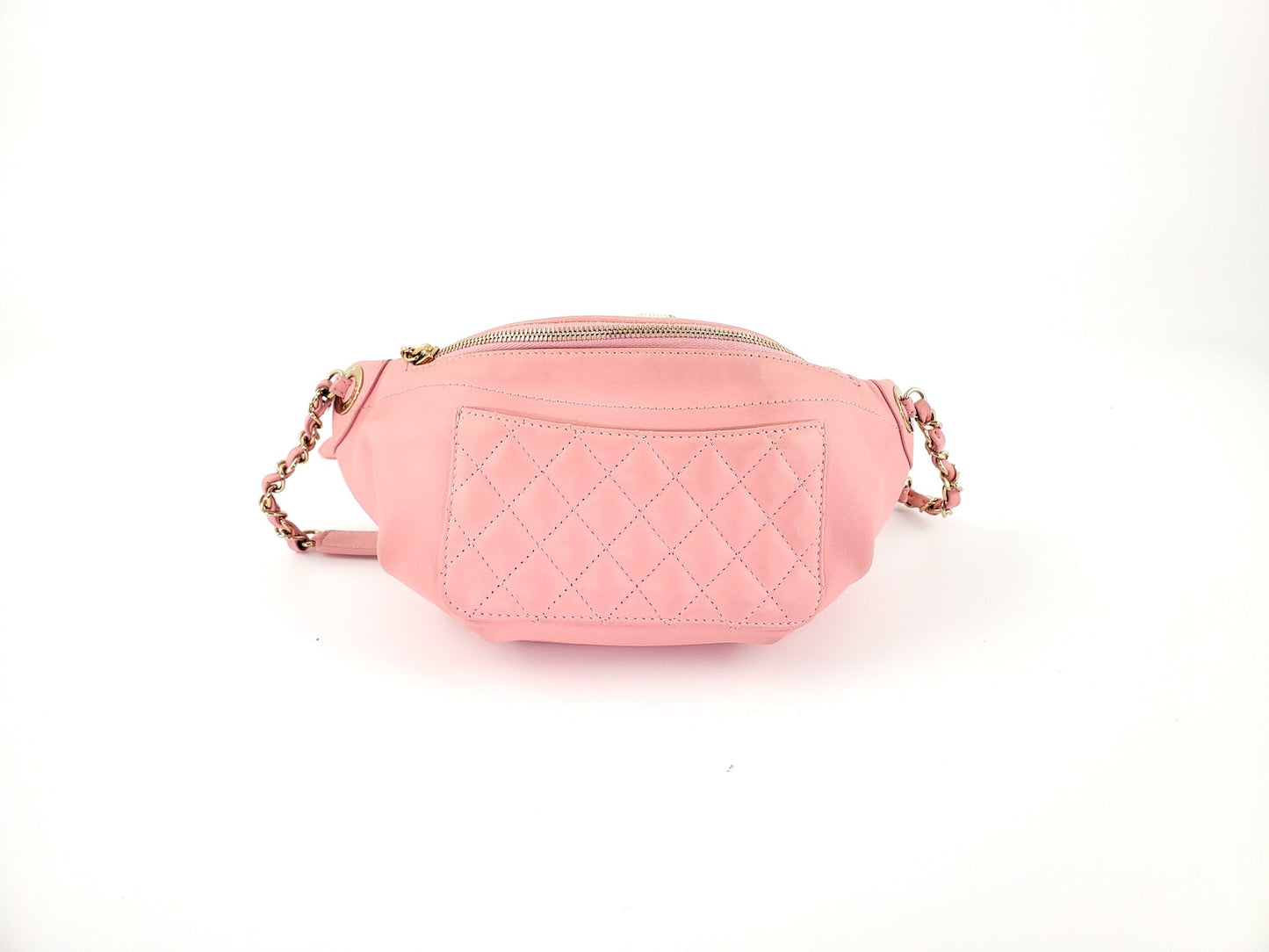 Chanel Pink Leather CC Quilted Bi Waist Accessory