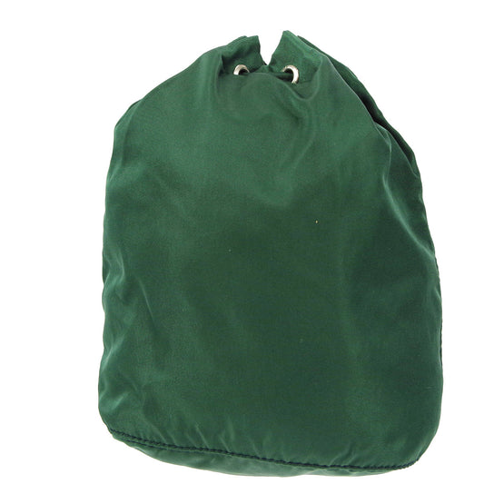 Prada Drawstring Pouch Luxury Handbag Nylon Green Mini Clutch Bag
