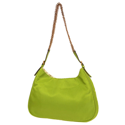 Prada Shoulder Bag Green Chain