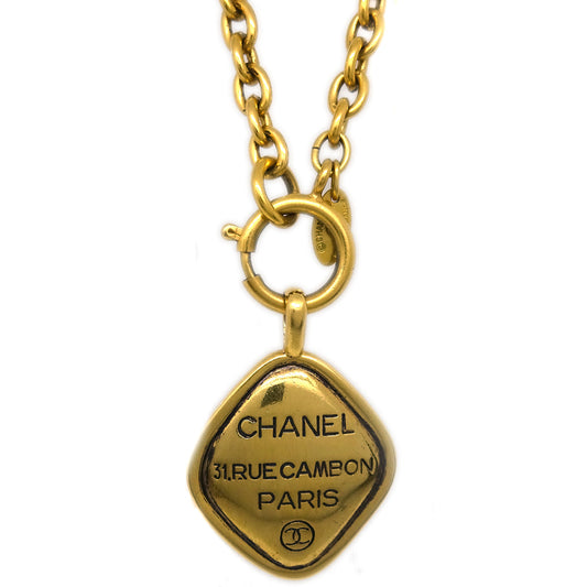 Chanel Gold Chain Pendant Necklace