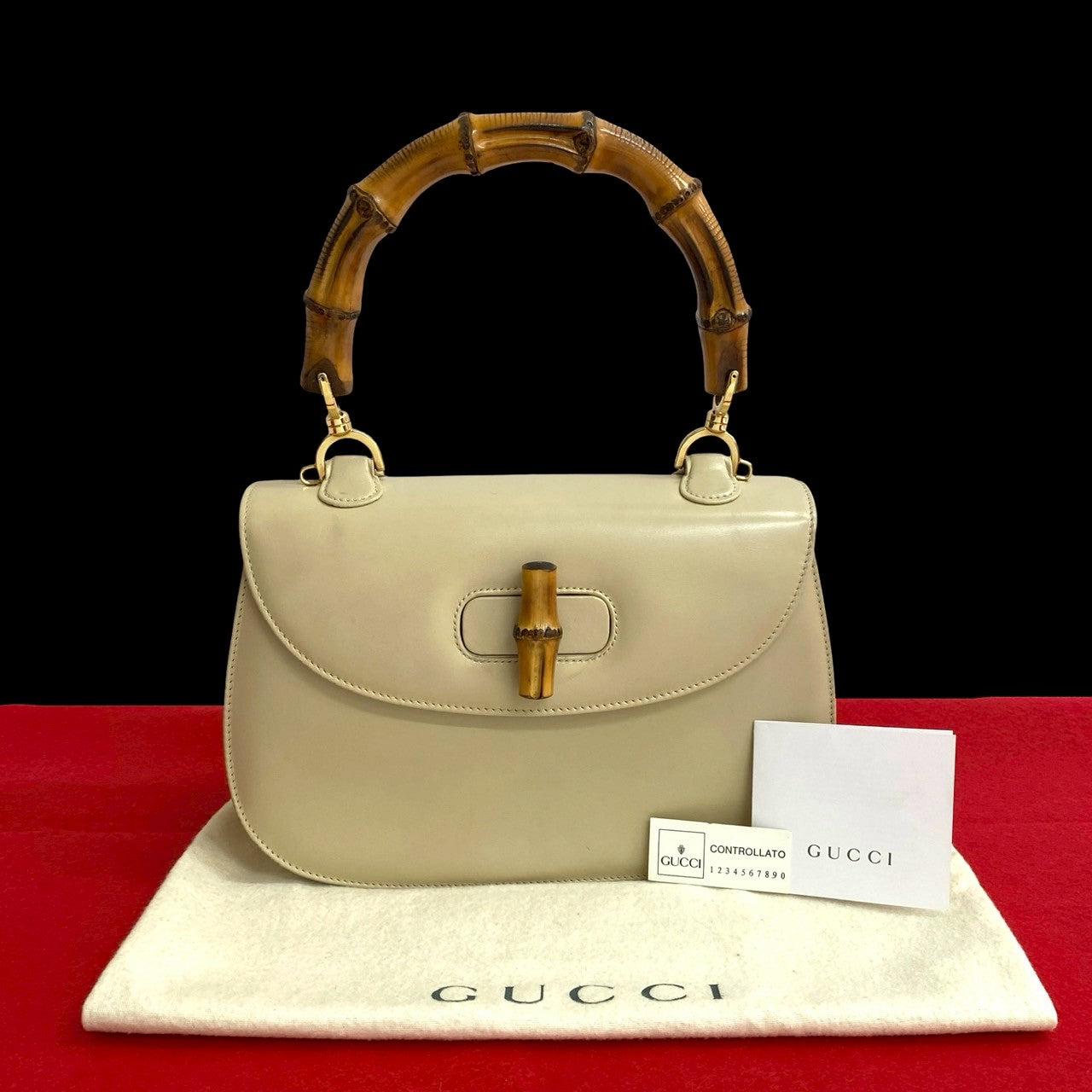 Gucci Bamboo Handbag Leather Travel Bag Handbag 22