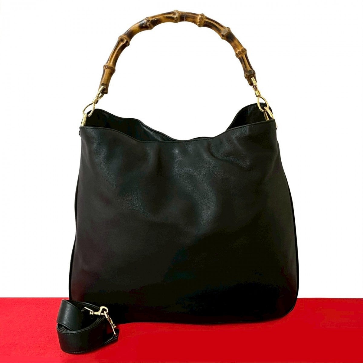 Gucci Bamboo Leather Black Shoulder Bag 20250514Kml819 9