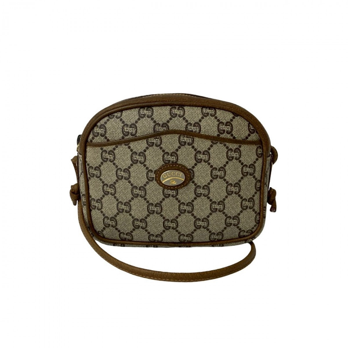 Gucci PVC plus Leather Brown Shoulder Bag