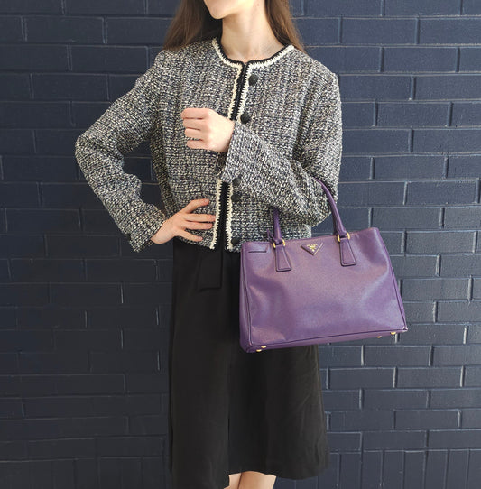 Prada Tote Bag Lux Galleria tote TWS Leather Saffiano Purple