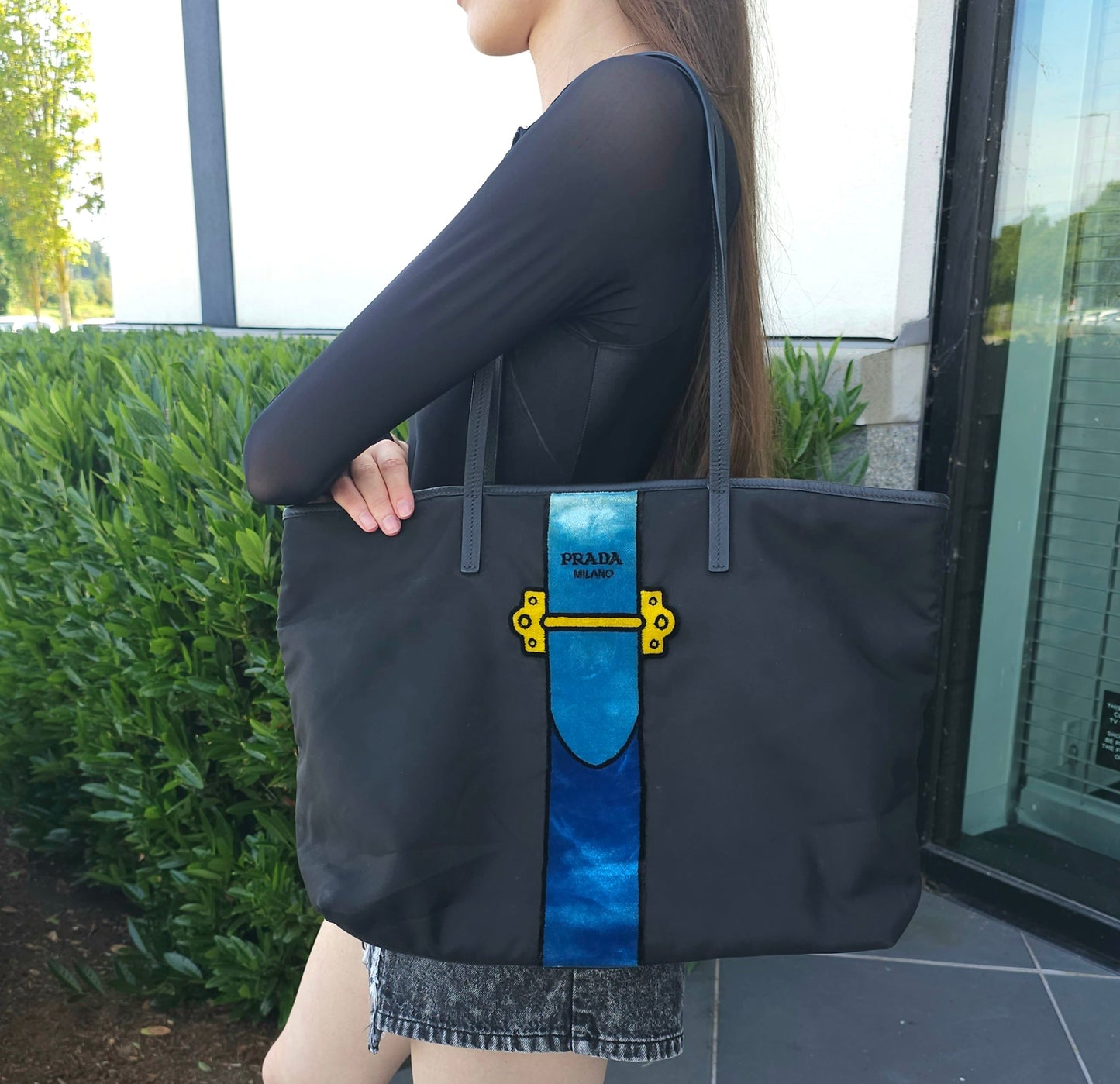 Prada Tote Bag Fabric Velvet