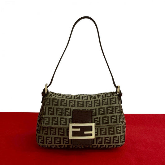 Fendi Handbag Mamma Canvas Brown Bucket Bucket Bag 20250703Dkb6889720