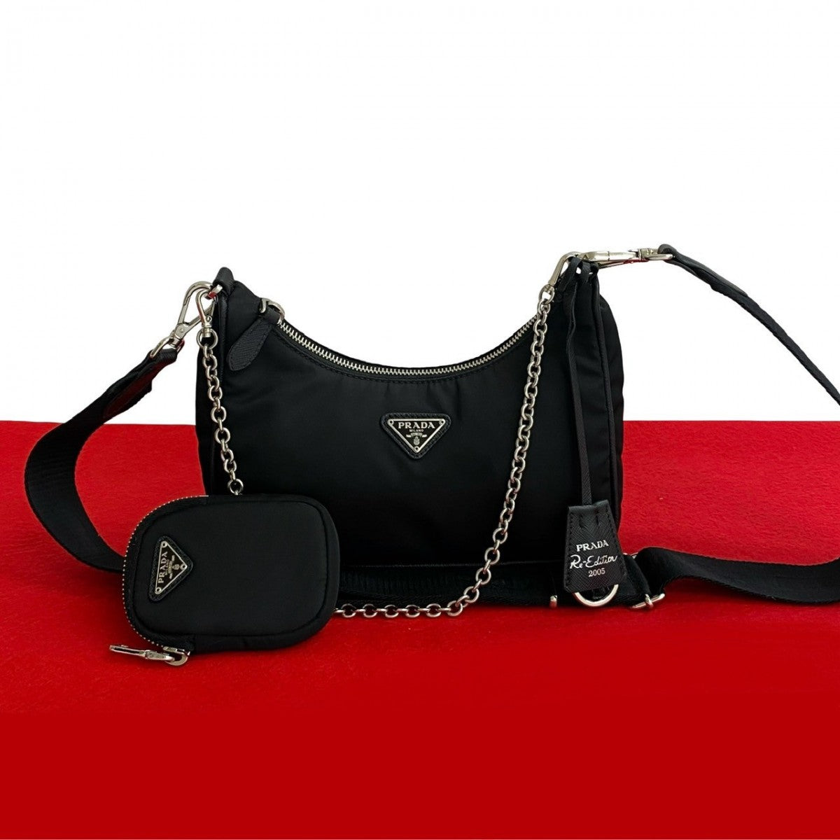Shoulder Bag Re Edition Nylon Black