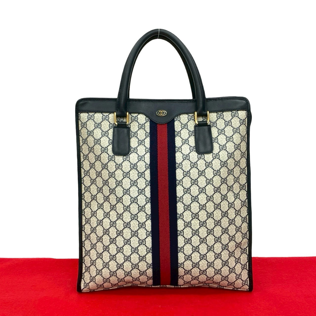 Gucci Sherry line Leather Navy Handbag 20250717Mnb222 3