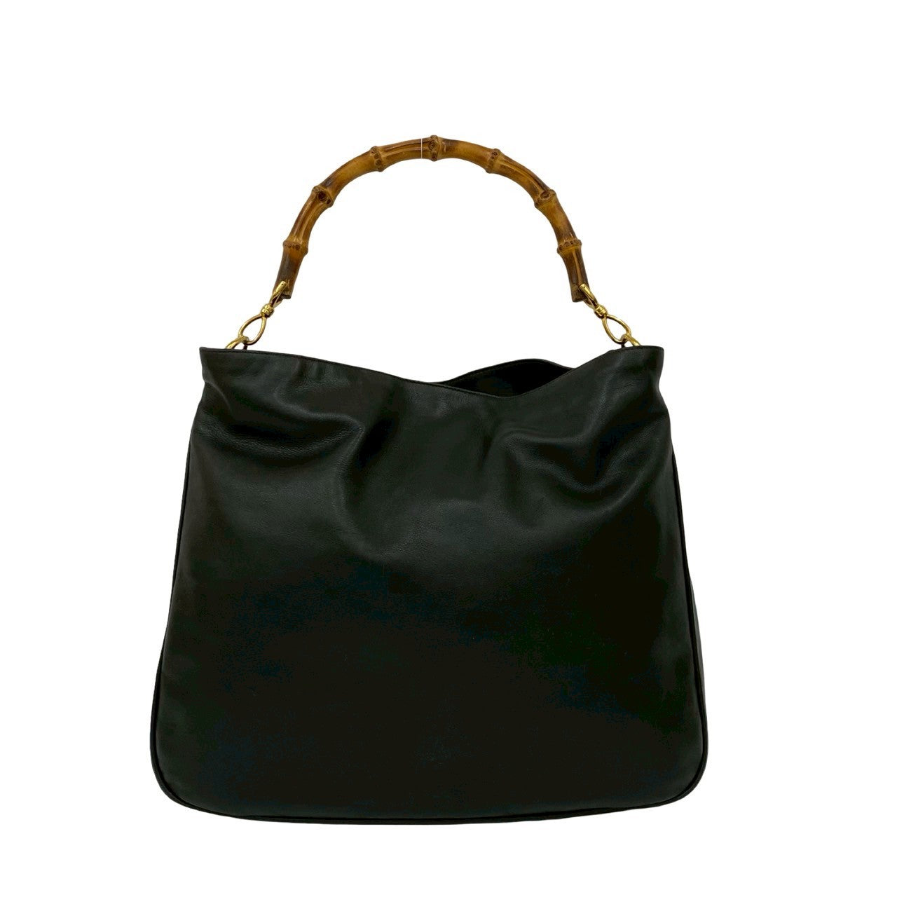Gucci Bamboo Leather Black Shoulder Bag 202507229Jpb113 4