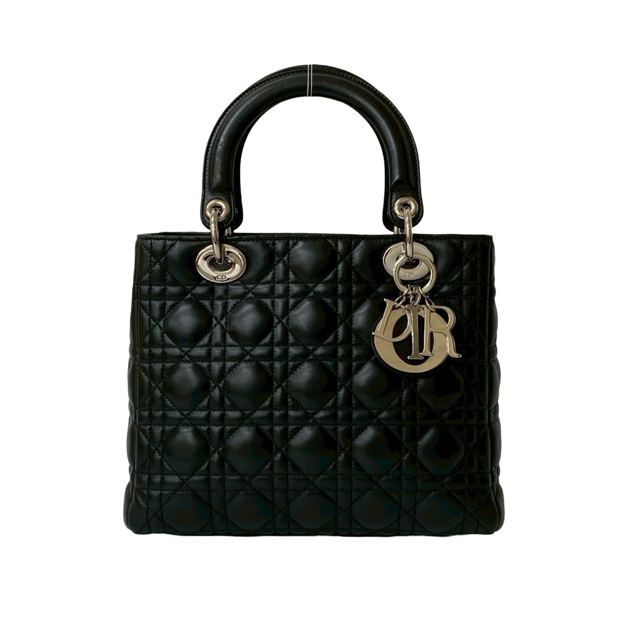 Dior Handbag Lambskin Lady Black Travel Bag