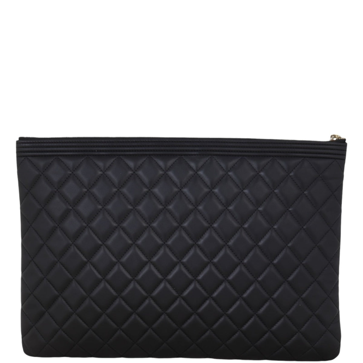 Chanel Boy O-Case Handbag Quilted Large Clutch Bag