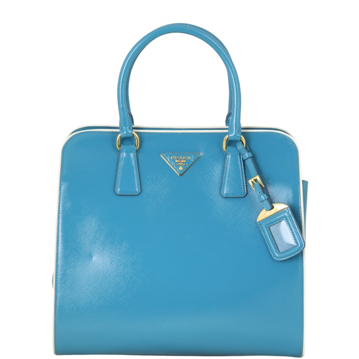 Prada Saffiano Vernice Pyramid Tote Handbag Tote Bag