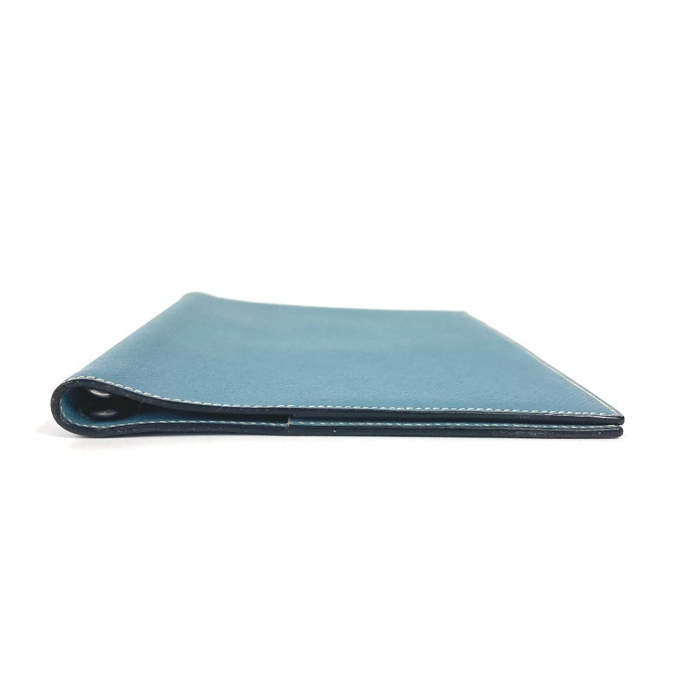 Notebook Cover System Organizer Agenda Globetrotter Women(Unisex) Leather Blue Travel Bag