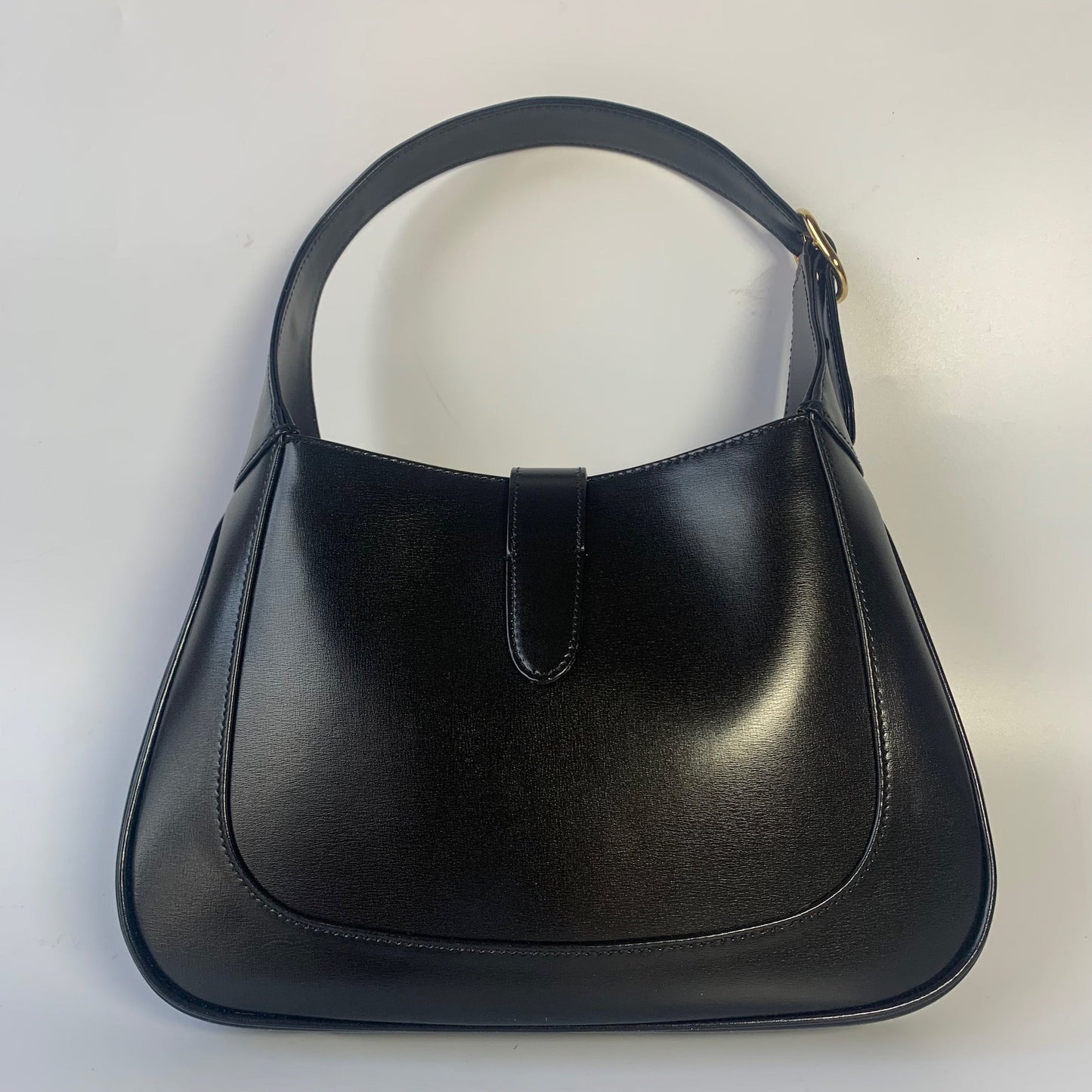 Gucci Jackie Adjustable Strap Leather Black Handbag Adjustable Strap