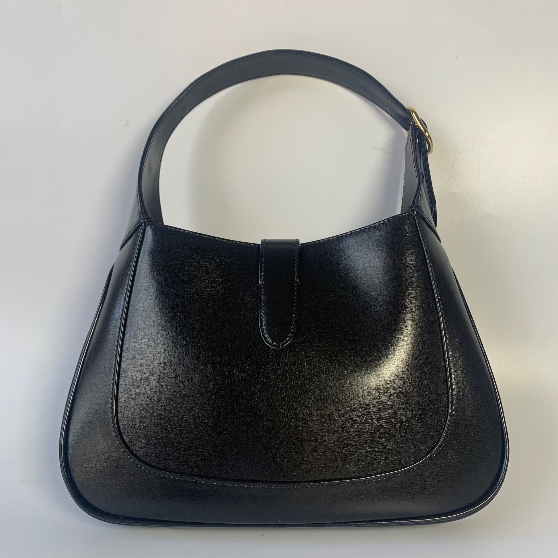 Gucci Jackie Adjustable Strap Leather Black Handbag Adjustable Strap