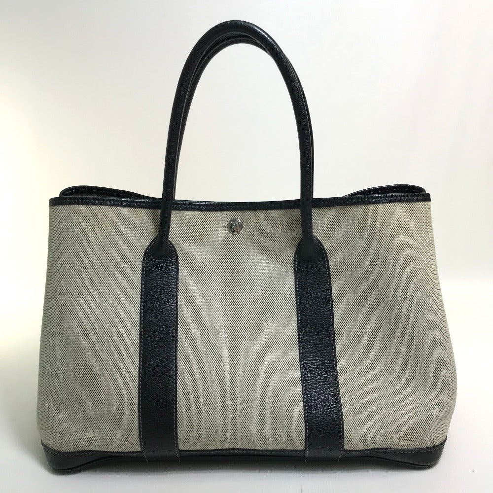 Hermes Tote Bag Toilet Ash Buffle Skipper Natural Garden Black