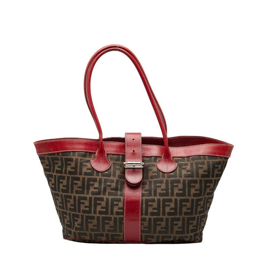Fendi Zucca Tote Bag Leather Canvas Tote Bag 1