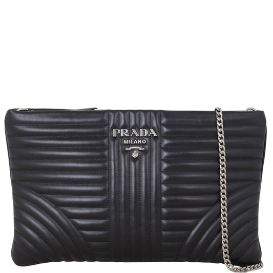 Prada Shoulder Bag Diagramme Clutch on Black Chain Clutch Bag