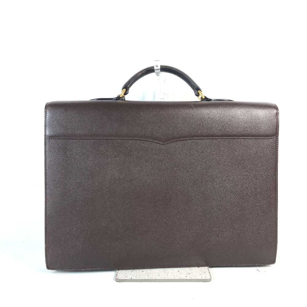 Hermes Business Bag Briefcase Terrill Mens Leather Brown Travel Bag