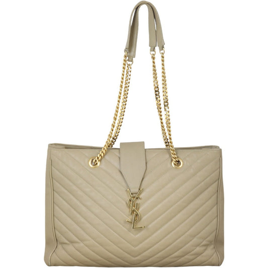 YSL Saint Laurent Chevron Shopping Tote Tote Bag