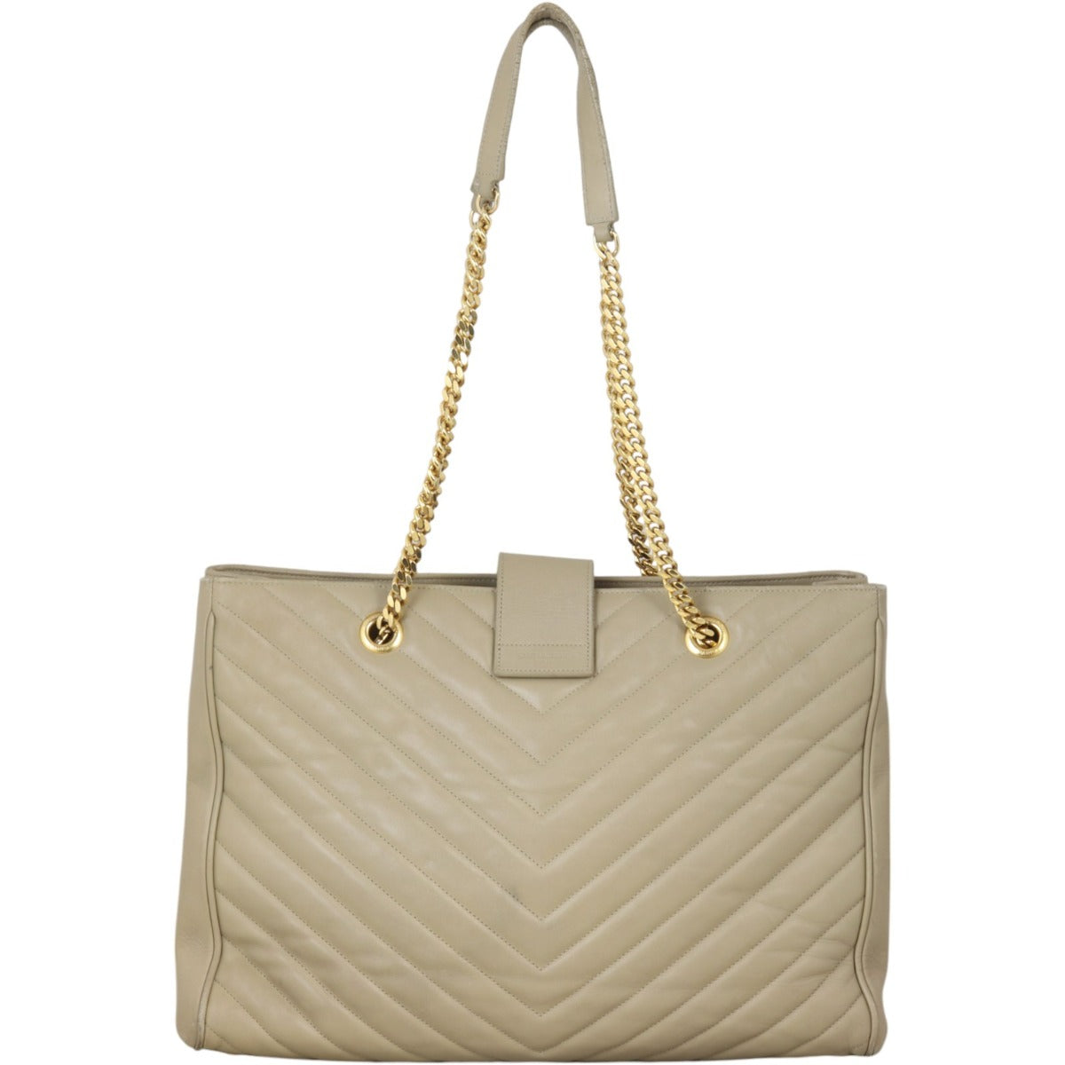 YSL Saint Laurent Chevron Shopping Tote Tote Bag