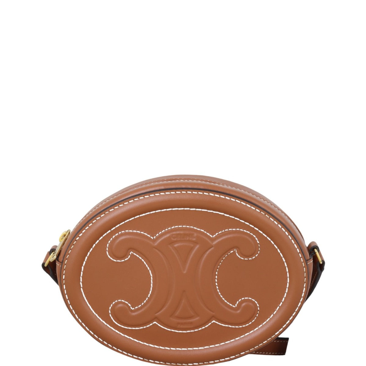 Celine Triomphe Cuir Oval Purse Handbag Travel Bag
