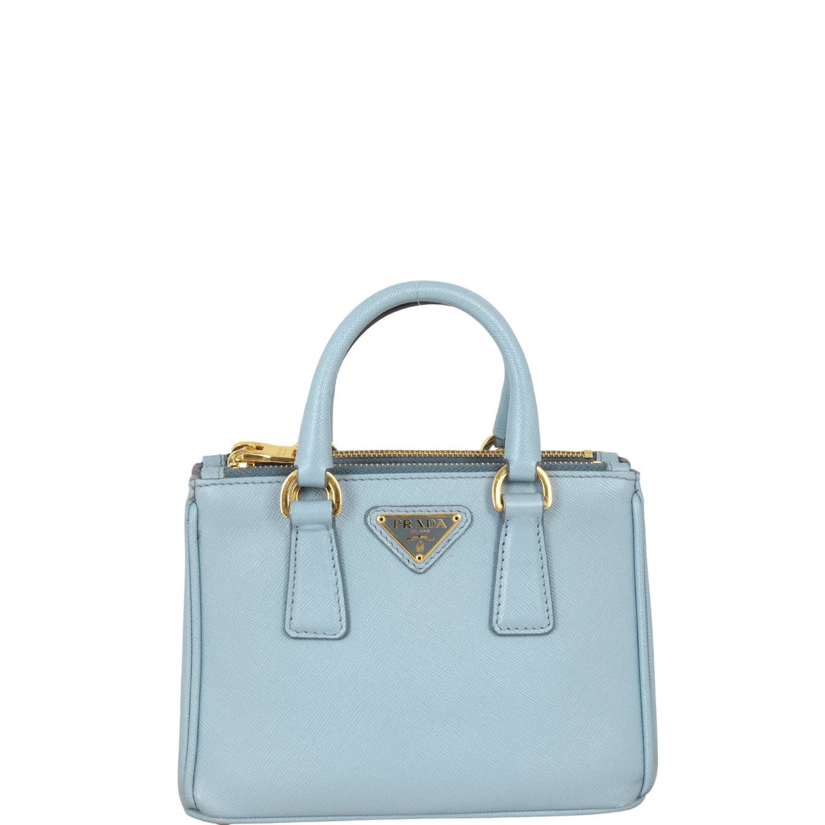 Prada Saffiano Lux Galleria Double Zip Tote Micro Tote Bag