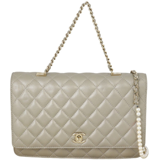 Chanel Fantasy Pearl Bag Brown Flap Crossbody Bag