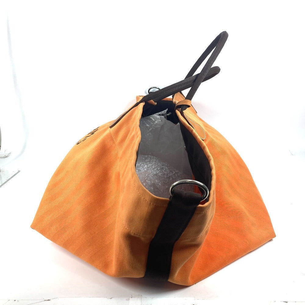 Hermes Boston Duffel Bag With Porch Fool Toe De Canvas Orange Travel Bag