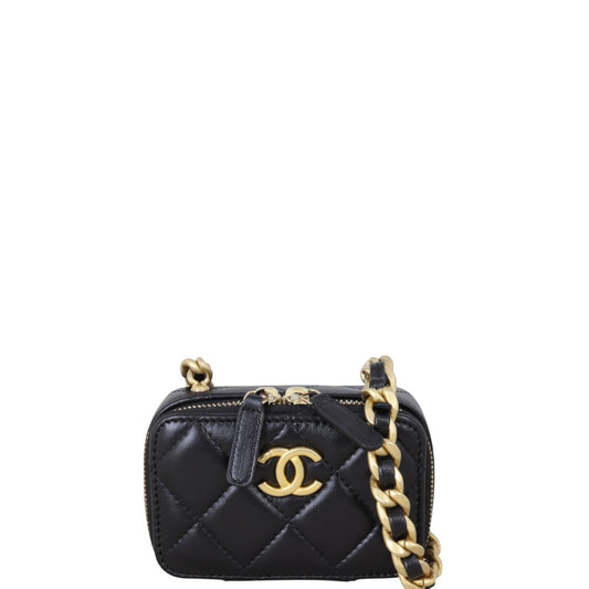 Chanel Candy Clutch on Chain Quilted Black Crossbody Bag