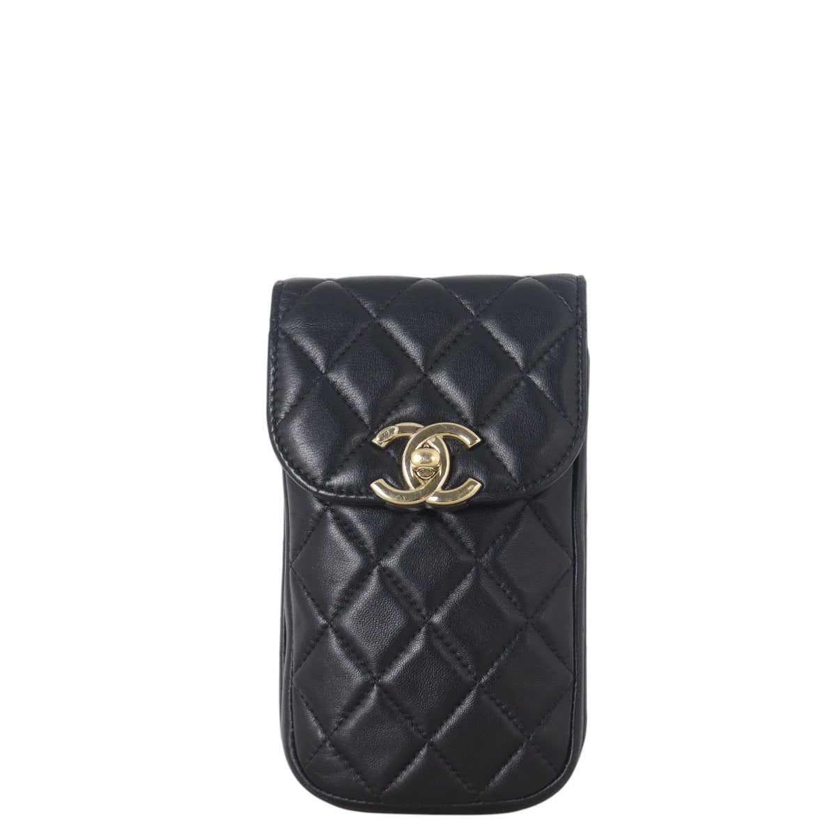 Chanel CC Phone Holder on Handbag Quilted Mini Crossbody Bag