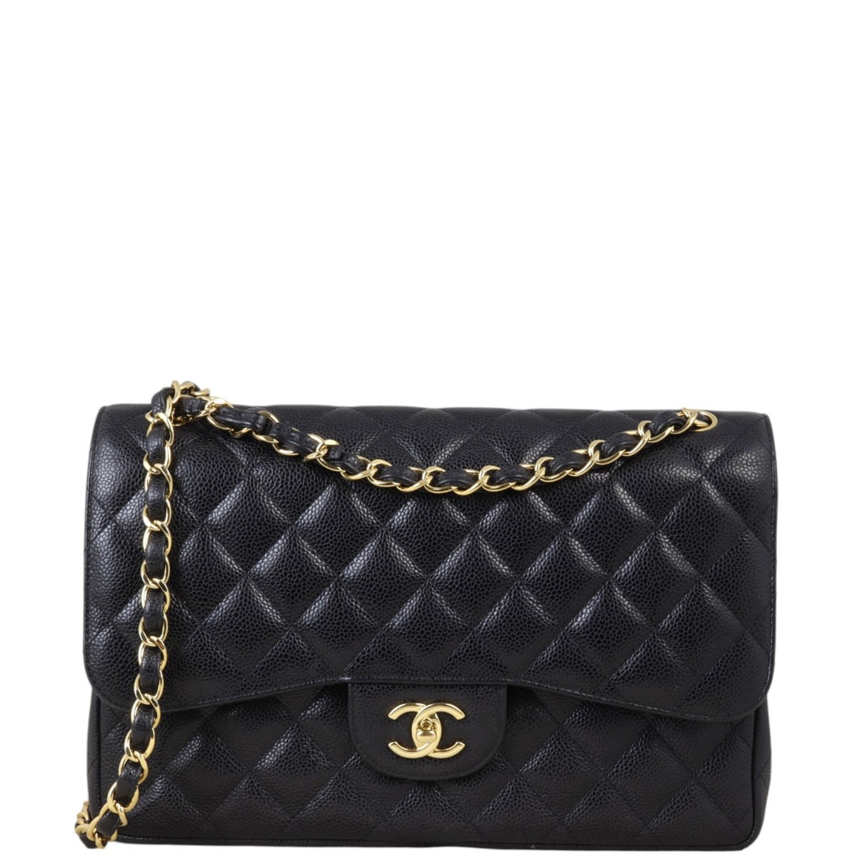 Chanel Classic Double Jumbo Handbag Quilted Black Crossbody Bag Jumbo 26112024