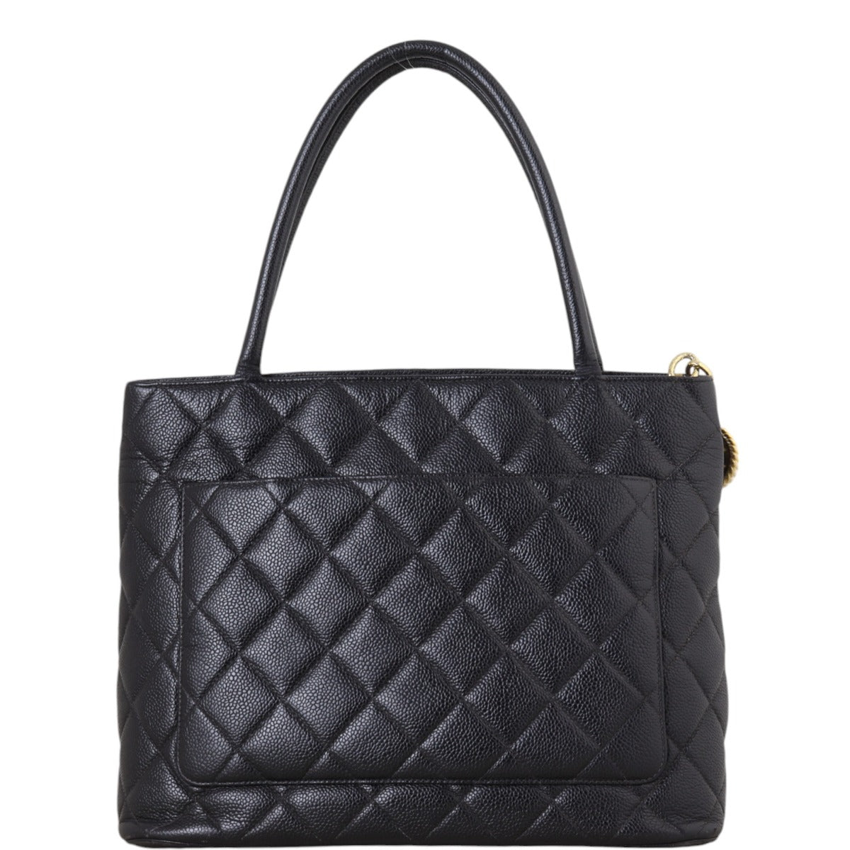 Chanel Medallion Tote Quilted Black Tote Bag