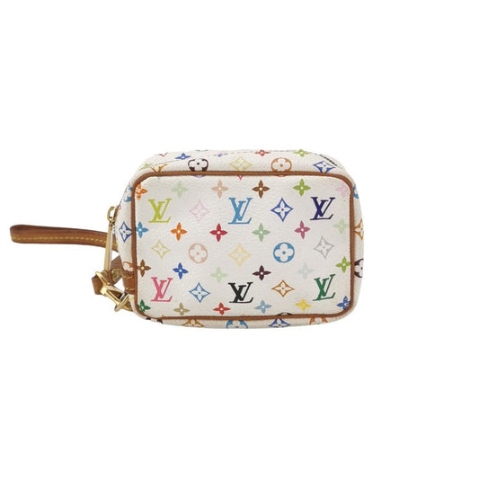 Louis Vuitton x Takashi Murakami Coin Purse White Multicolor Wallet Case