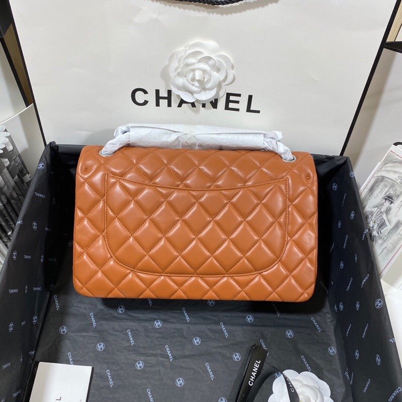 CHLLarge Classic Hardware , ’s Brown Silver Shoulder Bag