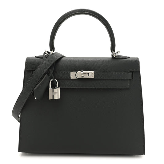 Hermes Epsom Kelly Sellier Vert Mangrove Handbag Travel Bag