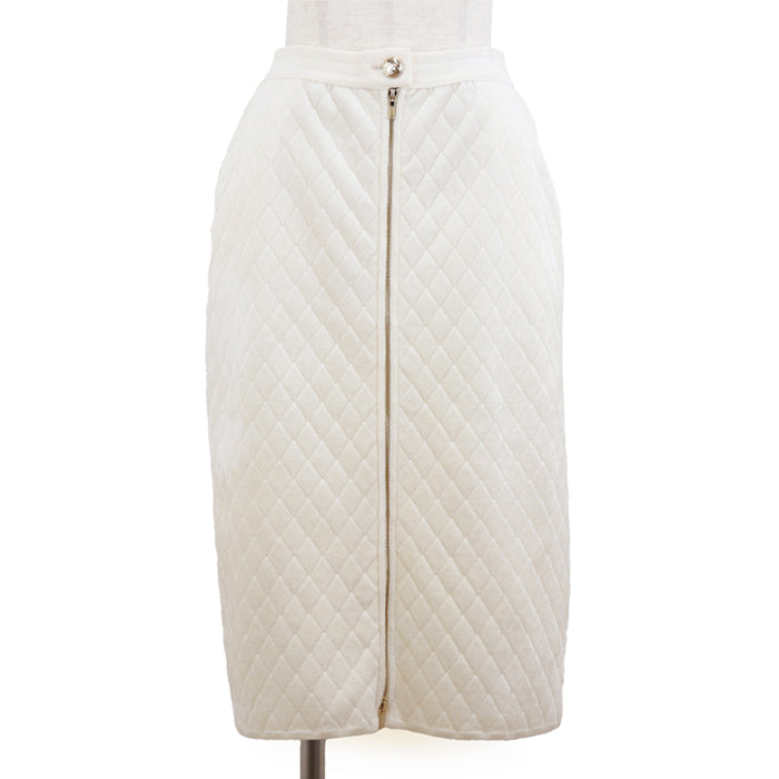 Chanel Quilted Center Zip Skirt
