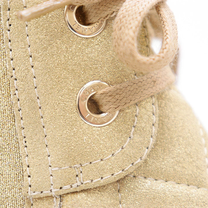 Chanel Monogram Suede Sneakers