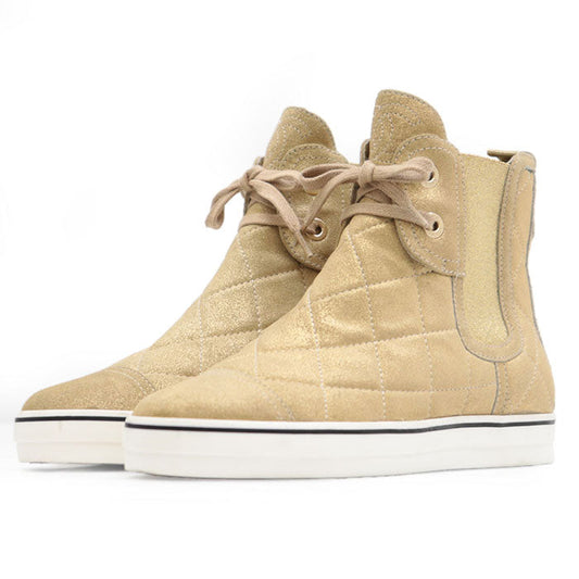 Chanel Monogram Suede Sneakers