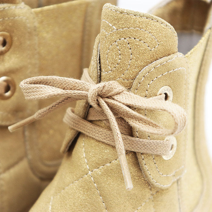 Chanel Monogram Suede Sneakers