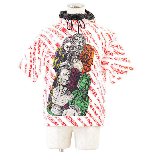 Louis Vuitton Short sleeve T-shirt RW212B IS9 Nylon White Red Apparel