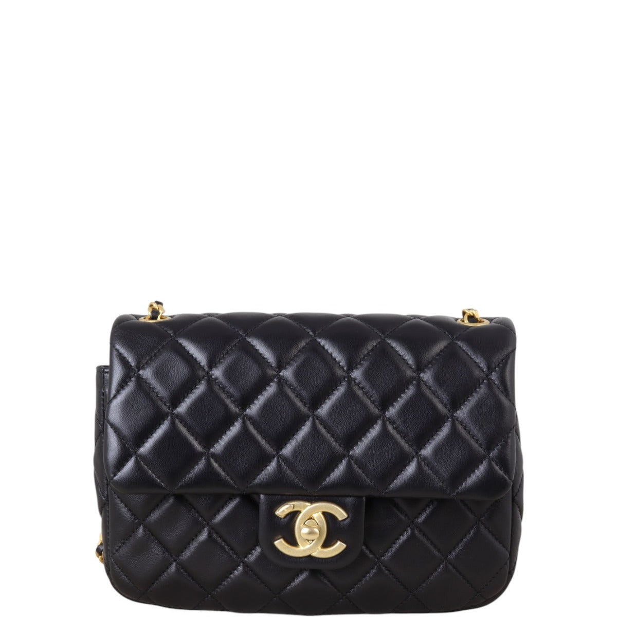 Chanel Coco de Toi Heart Square Flap Bag Quilted Black Crossbody Bag
