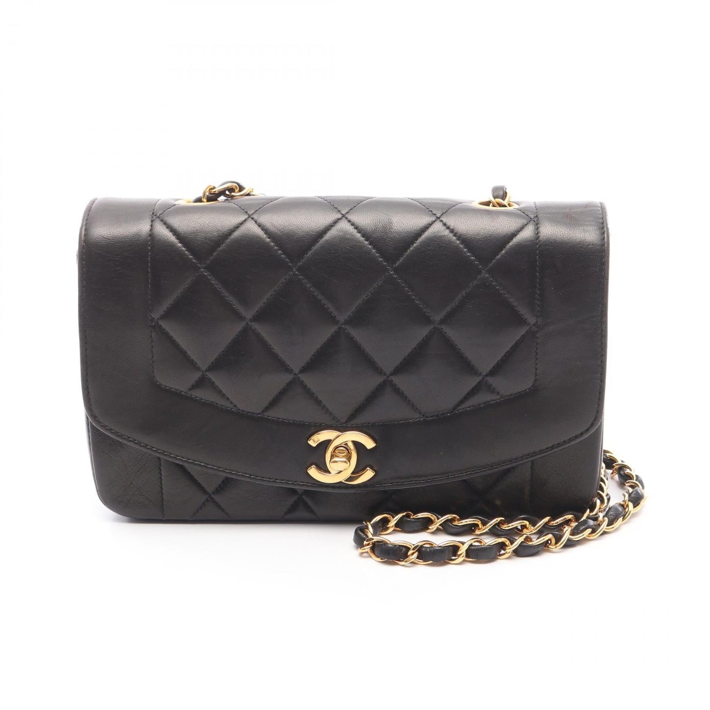 Matelasse Diana Flap Lambskin Shoulder Bag Heritage